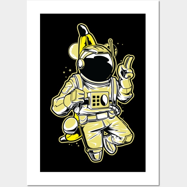 Astronaut Banana Lover Wall Art by Teewyld